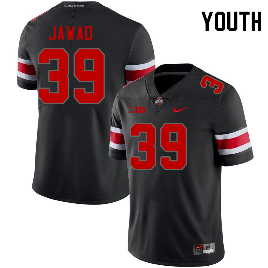 Youth #39 Hadi Jawad Ohio State Buckeyes College Football Jerseys Stitched-Blackout